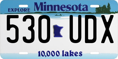 MN license plate 530UDX