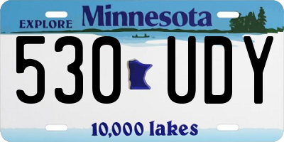 MN license plate 530UDY
