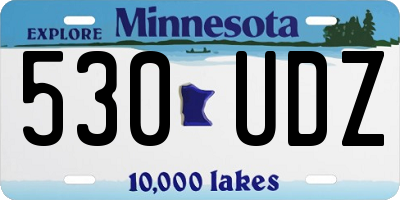 MN license plate 530UDZ