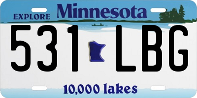 MN license plate 531LBG