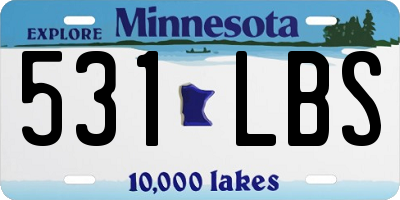 MN license plate 531LBS