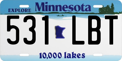 MN license plate 531LBT