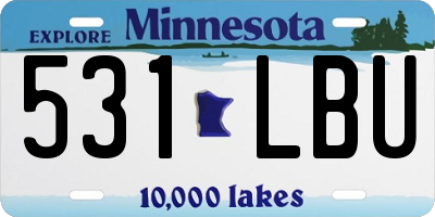 MN license plate 531LBU