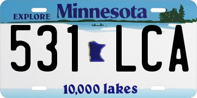 MN license plate 531LCA