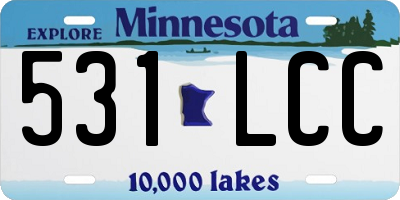 MN license plate 531LCC