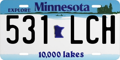 MN license plate 531LCH