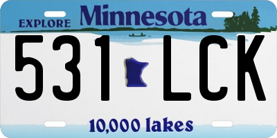 MN license plate 531LCK