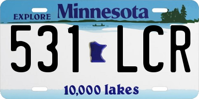 MN license plate 531LCR