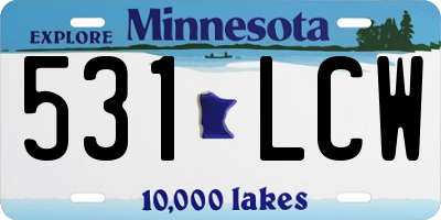 MN license plate 531LCW