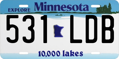 MN license plate 531LDB