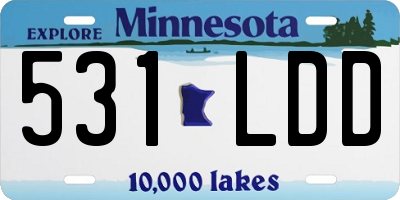 MN license plate 531LDD