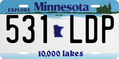 MN license plate 531LDP