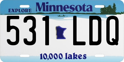 MN license plate 531LDQ