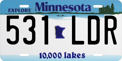 MN license plate 531LDR
