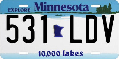 MN license plate 531LDV