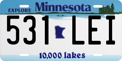 MN license plate 531LEI