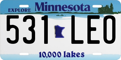 MN license plate 531LEO