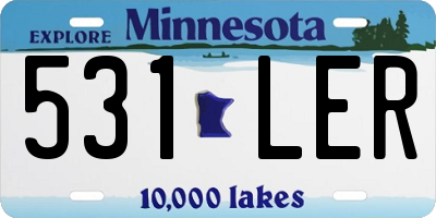 MN license plate 531LER