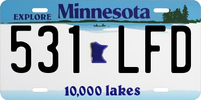 MN license plate 531LFD