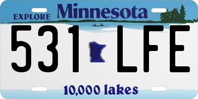 MN license plate 531LFE