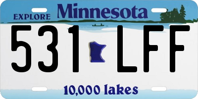 MN license plate 531LFF