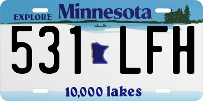 MN license plate 531LFH