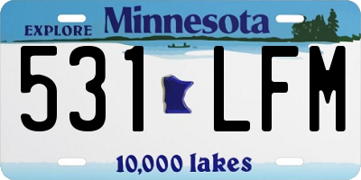 MN license plate 531LFM