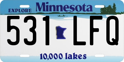 MN license plate 531LFQ