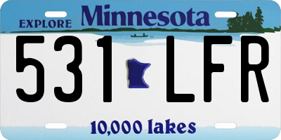 MN license plate 531LFR