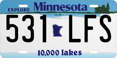 MN license plate 531LFS