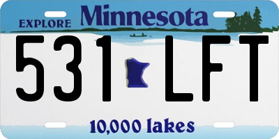 MN license plate 531LFT