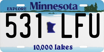 MN license plate 531LFU