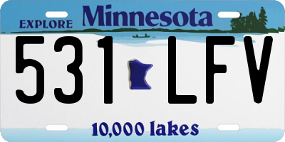 MN license plate 531LFV