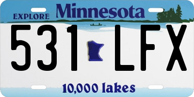 MN license plate 531LFX