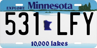 MN license plate 531LFY