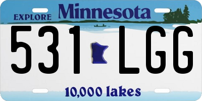 MN license plate 531LGG