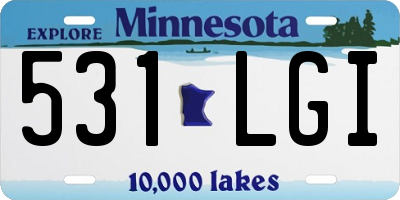 MN license plate 531LGI