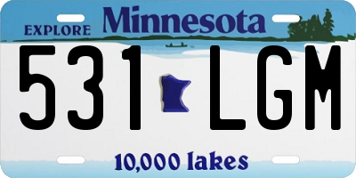 MN license plate 531LGM