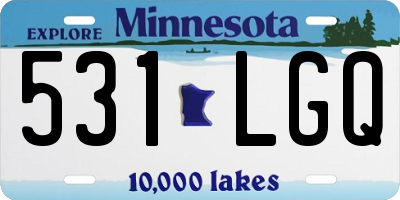 MN license plate 531LGQ