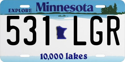 MN license plate 531LGR