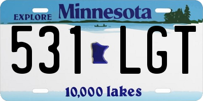 MN license plate 531LGT