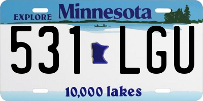 MN license plate 531LGU