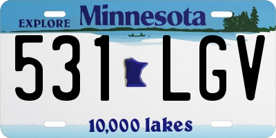MN license plate 531LGV