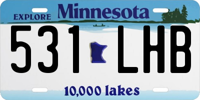 MN license plate 531LHB