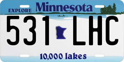 MN license plate 531LHC