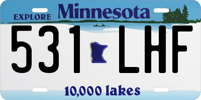 MN license plate 531LHF