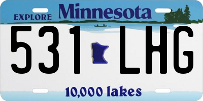 MN license plate 531LHG