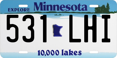 MN license plate 531LHI