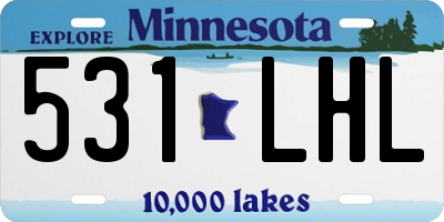 MN license plate 531LHL