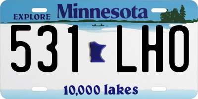 MN license plate 531LHO